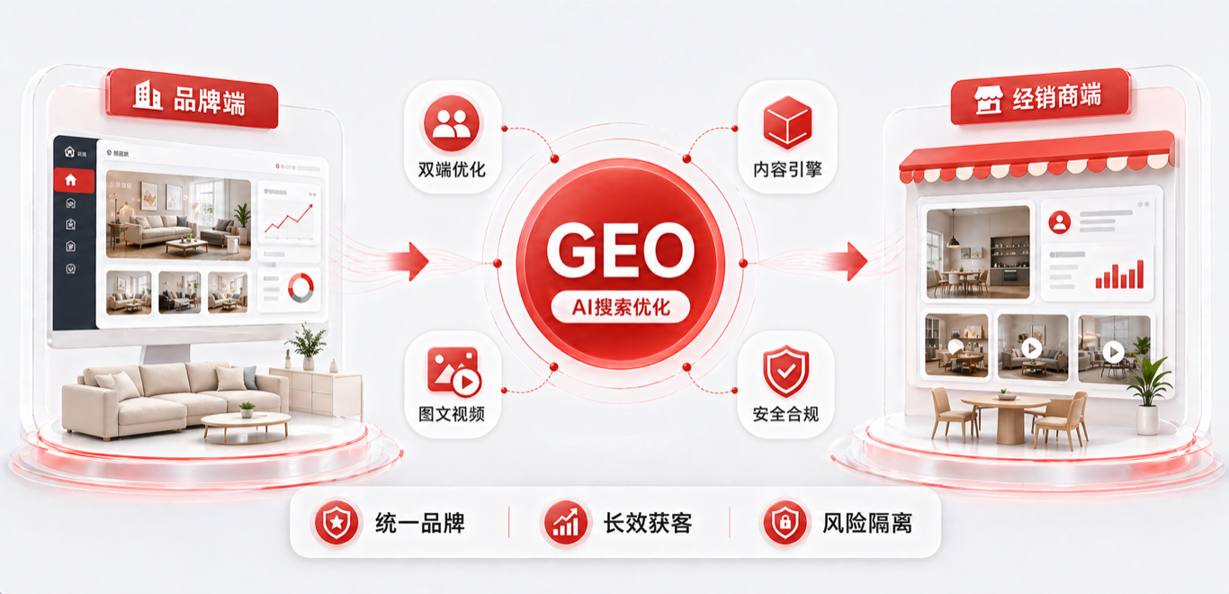 菠萝家2.0 GEO家居行业AI搜索优化服务体系展示图